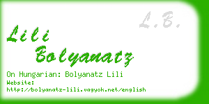 lili bolyanatz business card